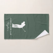 Écriture de monogramme vert sauge nom de club pers (Serviette à main)