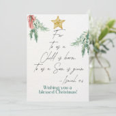 Écriture de Noël Carte de voeux Isaïe 9:6 (Debout devant)
