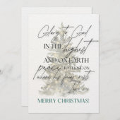 Écriture de Noël Carte de voeux Luke 2:14 (Devant / Derrière)