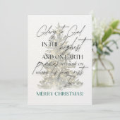 Écriture de Noël Carte de voeux Luke 2:14 (Debout devant)