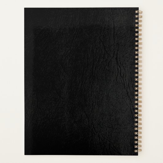 Écriture de nom d'or noir monogramme moderne (Dos)