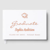 Écriture de nom d'or rose blanche casquette Gradua (Recto)