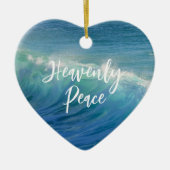 Écriture de paix paradisiaque Ornement de Noël (Devant)
