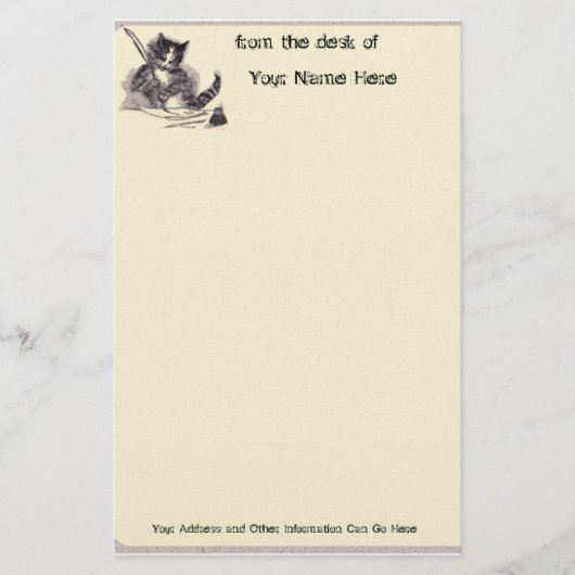 Écriture de papeterie de chat (Devant)