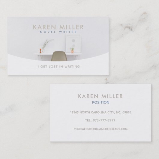 Écriture de slogans Cartes de visite (Devant / Derrière)