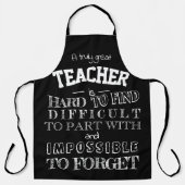 Écriture de tablier de l'enseignant merci Apprécia (Recto)