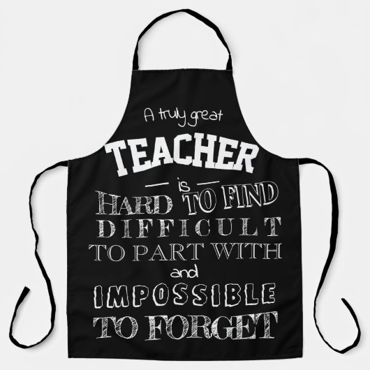 Écriture de tablier de l'enseignant merci Apprécia (Recto)