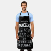 Écriture de tablier de l'enseignant merci Apprécia (Porté)