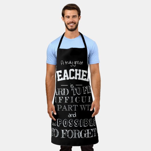 Écriture de tablier de l'enseignant merci Apprécia (Porté)