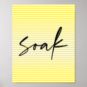 Écriture de trempe Bain poster d'art mur de la sal (Devant)