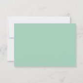 Écriture décontractée Carte RSVP de mariage vert c (Dos)