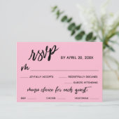 Écriture décontractée Choix de menu Moyen Rose RSV (Debout devant)