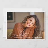 Écriture décontractée Diplômée 2 - Invitation phot (Devant)