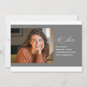 Écriture décontractée Diplômée 2 - Invitation phot (Dos)