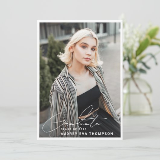 Écriture décontractée Diplômée 2 - Invitation phot (Debout devant)