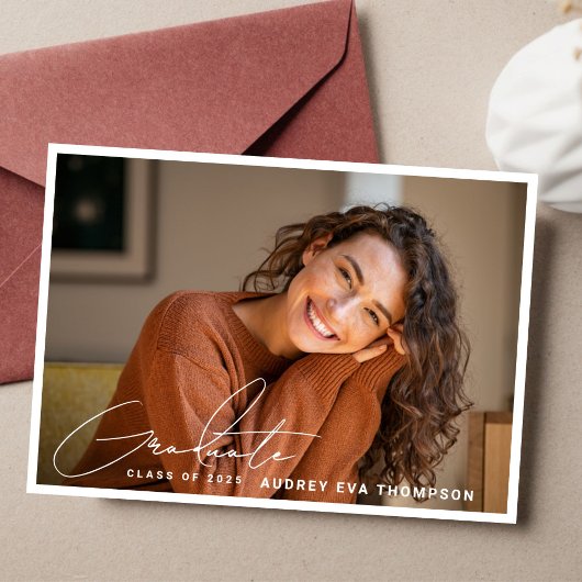 Écriture décontractée Diplômée 2 - Invitation phot