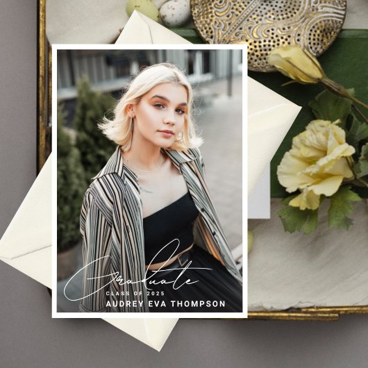 Écriture décontractée Diplômée 2 - Invitation phot