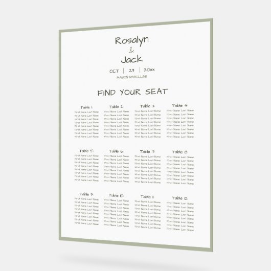 Écriture Décontractée Dusty Vert (Angle)