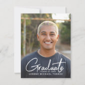 Écriture décontractée Graduate Photo Invitation (Devant)