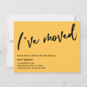 Écriture décontractée J'ai déplacé Apricot Carte J (Devant)