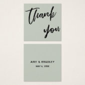 Écriture décontractée Mariage Merci Favoriser la p (Devant & derrière)