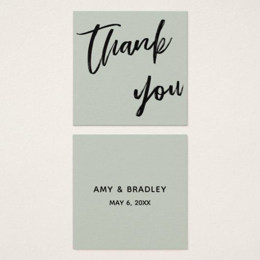 Écriture décontractée Mariage Merci Favoriser la p (Devant & derrière)