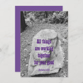 Écriture d'encouragement Carte de voeux plate (Devant / Derrière)