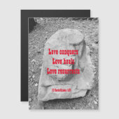 Écriture d'encouragement Carte magnétique de voeux (Devant / Derrière)