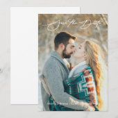 Écriture élégante, carte de mise en réserve, annon (Devant / Derrière)