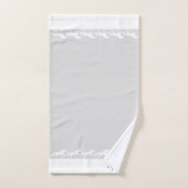 Écriture élégante et chevaux stylisés sur gris arg (Serviette à main)