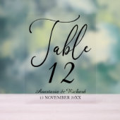 Écriture Élégante Moderne Table de Mariage Minimal (Neutre)