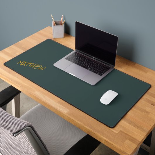 Écriture en lettres or moderne vert foncé (Bureau 2)