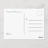 Écriture florale 1 Pierre 5:7 Carte postale (Dos)