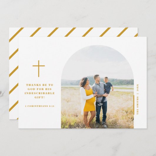 Ecriture Foi Carte de Noël 2 COR 9:15 (Devant / Derrière)