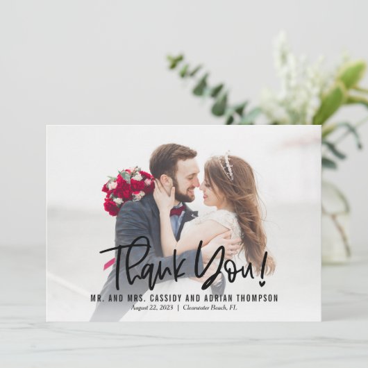 Ecriture Funky Editable Color Mariage Merci (Debout devant)