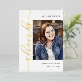 Écriture latérale Carte de remerciements de diplôm (Debout devant)