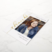 Écriture latérale Carte de remerciements de diplôm (Rotation)