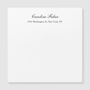 Écriture manuelle classique Carte magnétique blanc