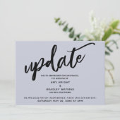 Écriture manuscrite Carte Bleu Poussiéreux Mariage (Debout devant)