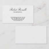 Écriture manuscrite Carte de visite noir blanc (Devant / Derrière)