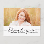 écriture manuscrite | Carte postale Merci de diplô (Devant)