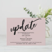 Écriture manuscrite Carte Rose Mariage Dusty Postp (Debout devant)