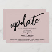 Écriture manuscrite Carte Rose Mariage Dusty Postp (Devant / Derrière)