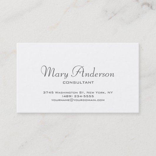 Écriture manuscrite chic Carte de visite tendance (Devant)