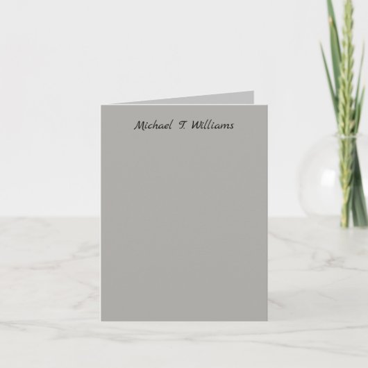 Écriture manuscrite classique gris élégant minimal (Devant)