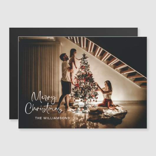 Écriture manuscrite de script Carte magnétique pho (Devant / Derrière)