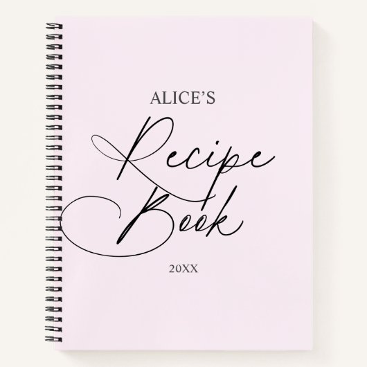 Écriture manuscrite de script du livre de recette (Devant)
