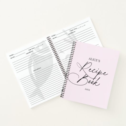 Écriture manuscrite de script du livre de recette (Intérieur)