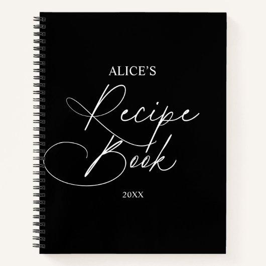 Écriture manuscrite de script du livre de recette (Devant)