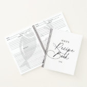 Écriture manuscrite de script du livre de recette (Intérieur)